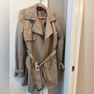 Elizabeth and James Beige Trench Coat